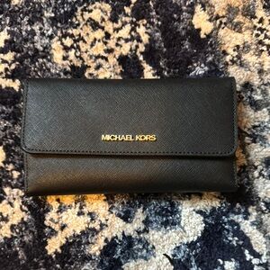 Michael Kors Black Saffiano Leather Wallet